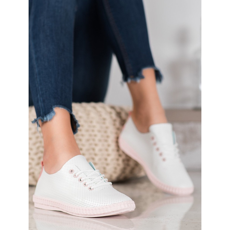 SHELOVET Light Openwork Sneakers white 1