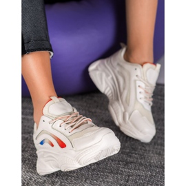 SHELOVET Stylish Beige Sneakers 2