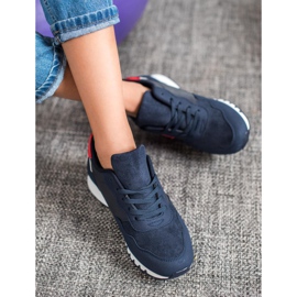 SHELOVET Navy blue sports shoes 2