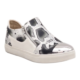White snake style sneakers Q48-41 multicolored 1