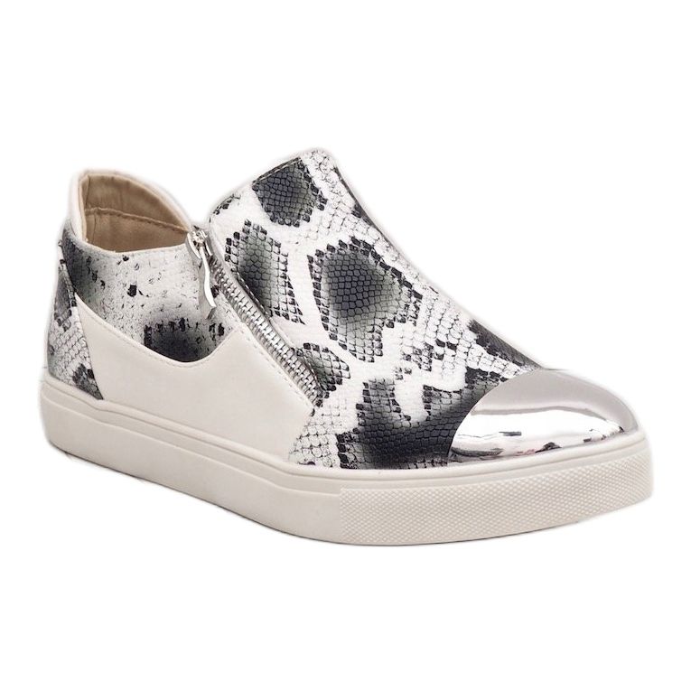 White snake style sneakers Q48-41 multicolored 1