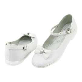 Miko Children's white communion ballerinas with a bow 806 2