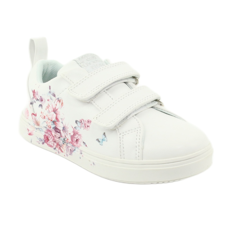American Club Velcro sneakers flowers ES11 white red blue 1 American Club Velcro sneakers flowers ES11 white red blue 1