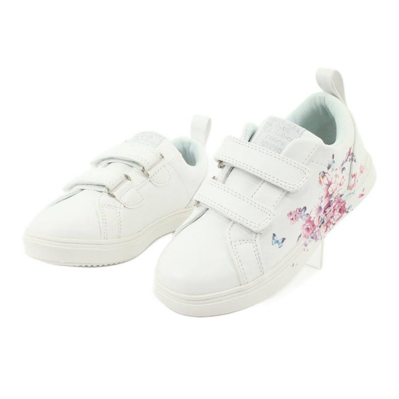 American Club Velcro sneakers flowers ES11 white red blue 3 American Club Velcro sneakers flowers ES11 white red blue 3