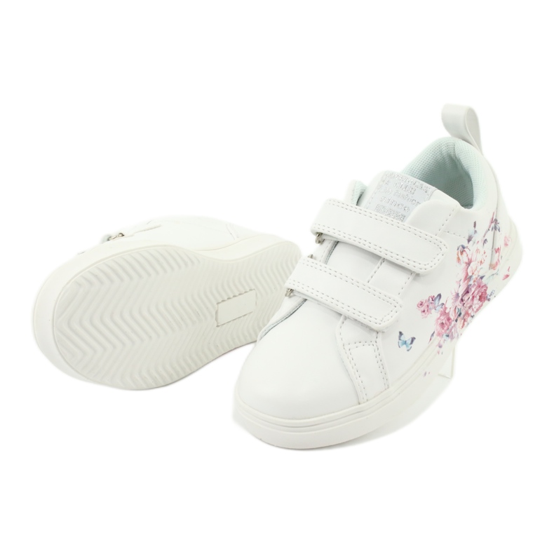 American Club Velcro sneakers flowers ES11 white red blue 4 American Club Velcro sneakers flowers ES11 white red blue 4