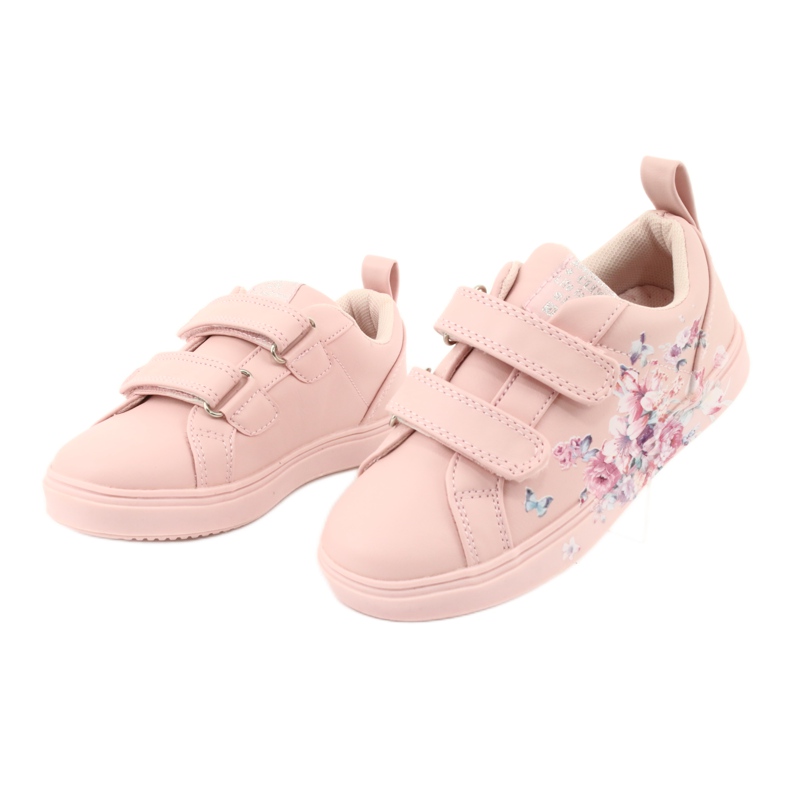 American Club Velcro sneakers flowers ES11 red purple blue pink 3