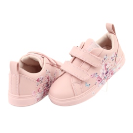 American Club Velcro sneakers flowers ES11 red violet blue pink 4