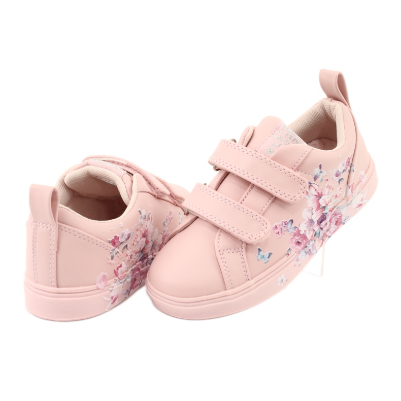 American Club Velcro sneakers flowers ES11 red purple blue pink 4