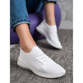 SHELOVET Textile Slip-On Shoes white 1