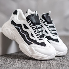 SHELOVET Sneakers On The Platform white black 1