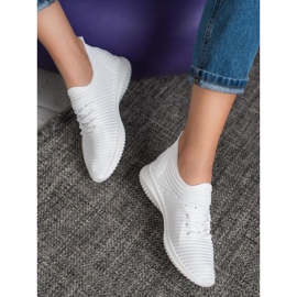 SHELOVET Textile Slip-On Shoes white 2