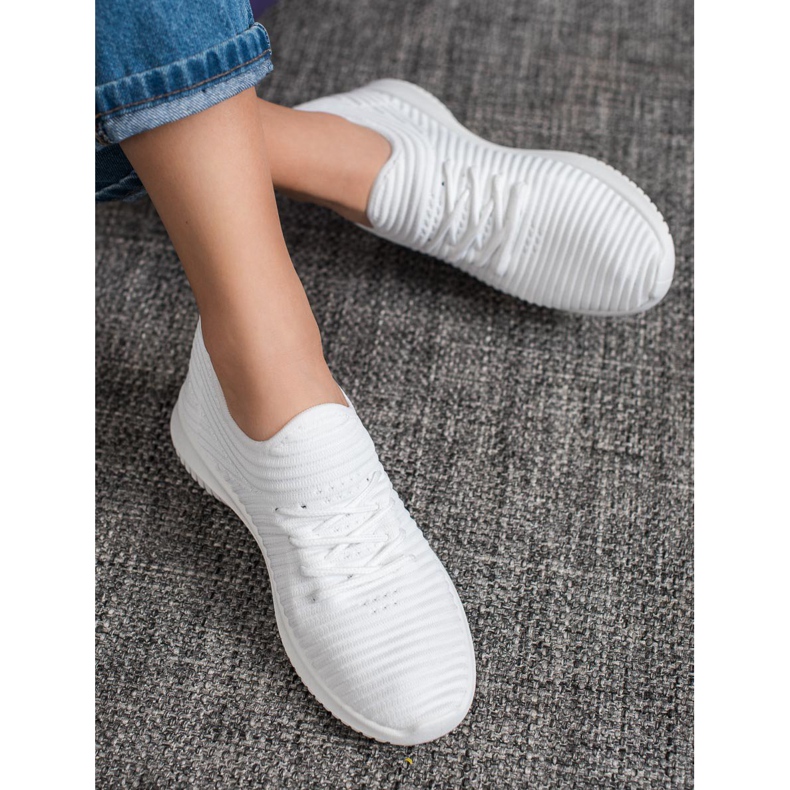 SHELOVET Textile Slip-On Shoes white 1