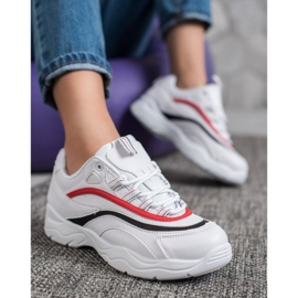 SHELOVET Classic white sneakers 2
