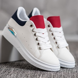 SHELOVET Sneakers On The Platform With Eco Leather white 2