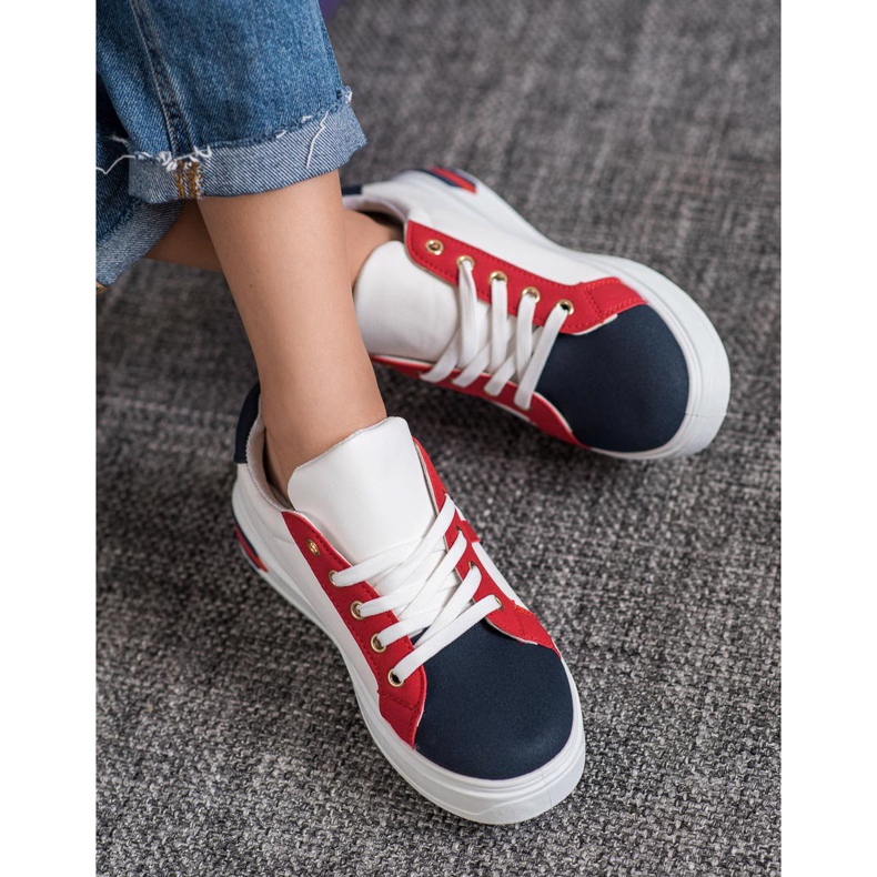 SHELOVET Sports shoes made of eco leather white multicolored 2 SHELOVET Sports shoes made of eco leather white multicolored 2