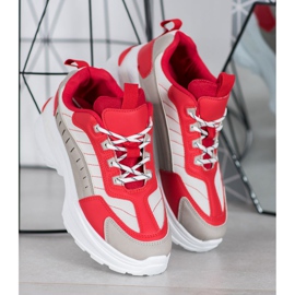 SHELOVET Fashionable Shoes On The Platform red multicolored 2