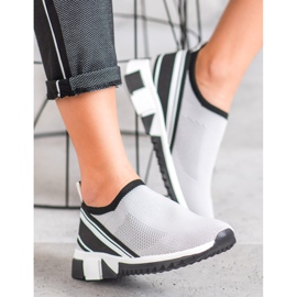 SHELOVET Slip-on Shoes With Mesh grey 2