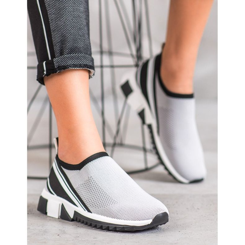 SHELOVET Slip-on Shoes With Mesh grey 1
