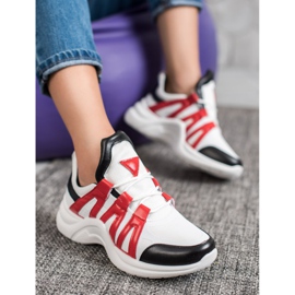 SHELOVET Comfortable Fashion Sneakers white multicolored 1