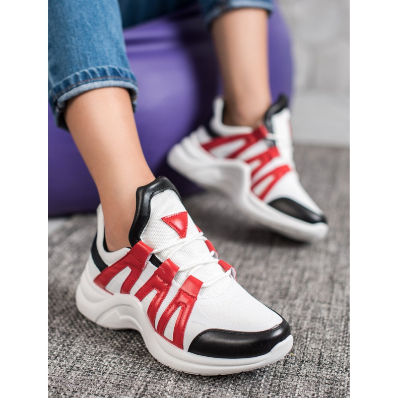 SHELOVET Comfortable Fashion Sneakers white multicolored 1 SHELOVET Comfortable Fashion Sneakers white multicolored 1