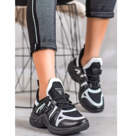 SHELOVET Comfortable Fashion Sneakers white black 1