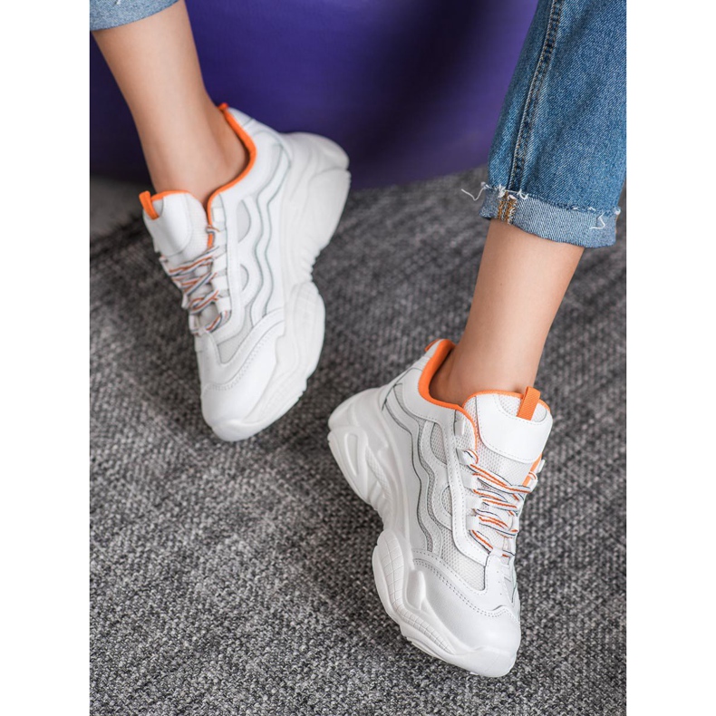 SHELOVET Sneakers On The Platform white 2