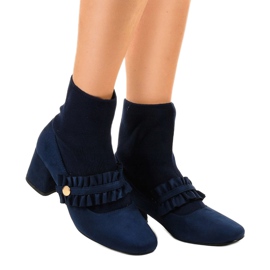 Navy blue velor pumps on the JM8118Y post 1