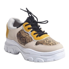 Beige fashionable sports sneakers R-462 multicolored 1
