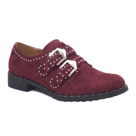 Maroon shoes with studs ES8500 red 1
