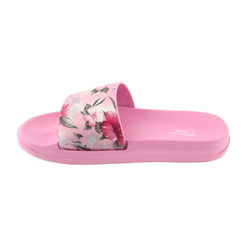 Flowers profiled American Club pink slippers white grey green 2