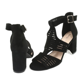 Sergio Leone SK903 suede uppers sandals black 4 Sergio Leone SK903 suede uppers sandals black 4