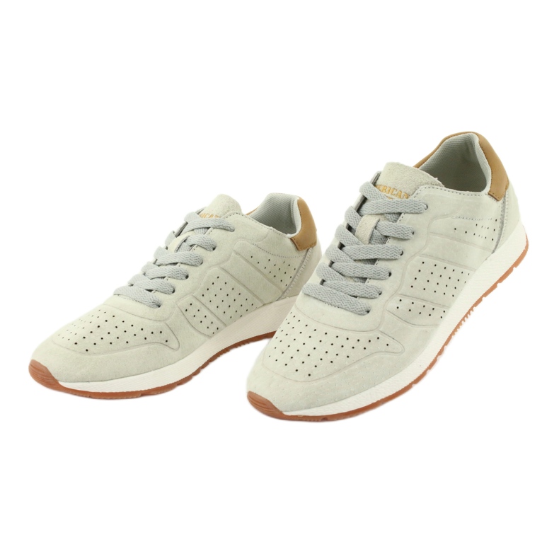 American Club AA04 leather sports shoes beige 2