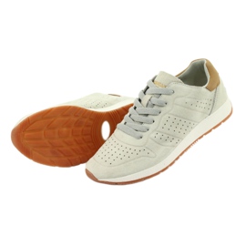American Club AA04 leather sports shoes beige 4