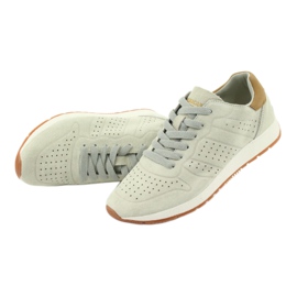 American Club AA04 leather sports shoes beige 5