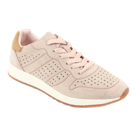 American Club AA06 women's leather sports shoes, powder pink 1