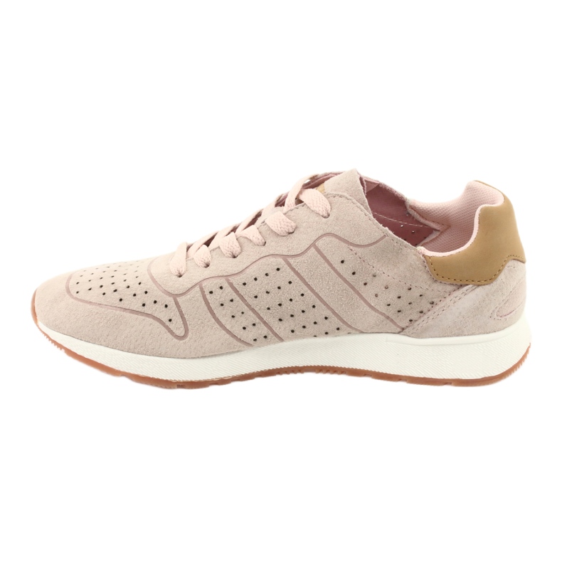 American Club AA06 women's leather sports shoes, powder pink 2