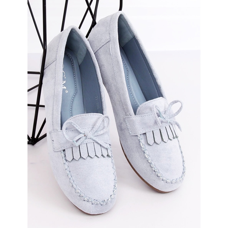 Women's classic blue loafers 77-202 Blue 1 Women's classic blue loafers 77-202 Blue 1