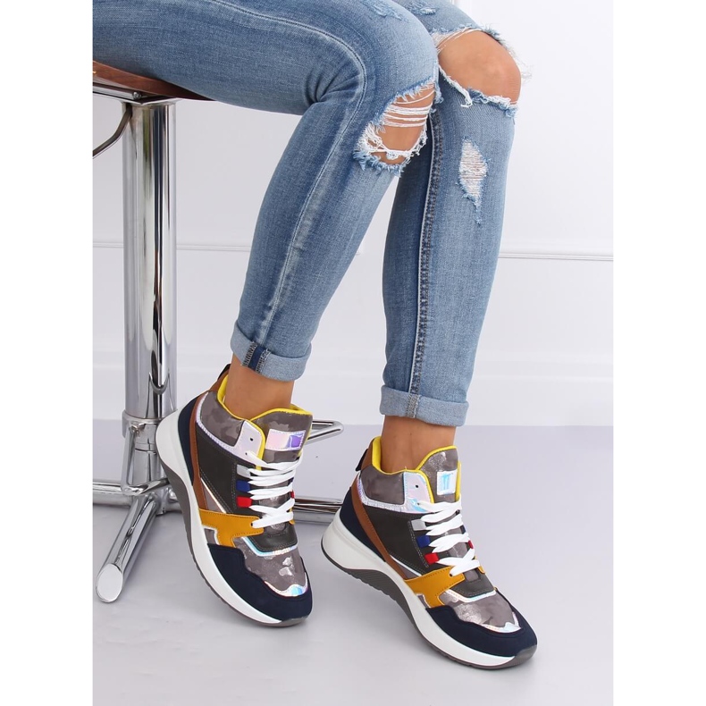 High-top sneakers D20-2 Gray multicolored 1
