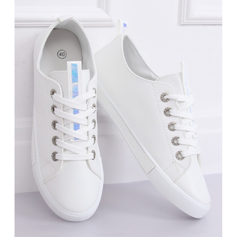 White women's sneakers 6308 White 2