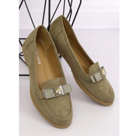 Green Women's loafers W-177 Green 2
