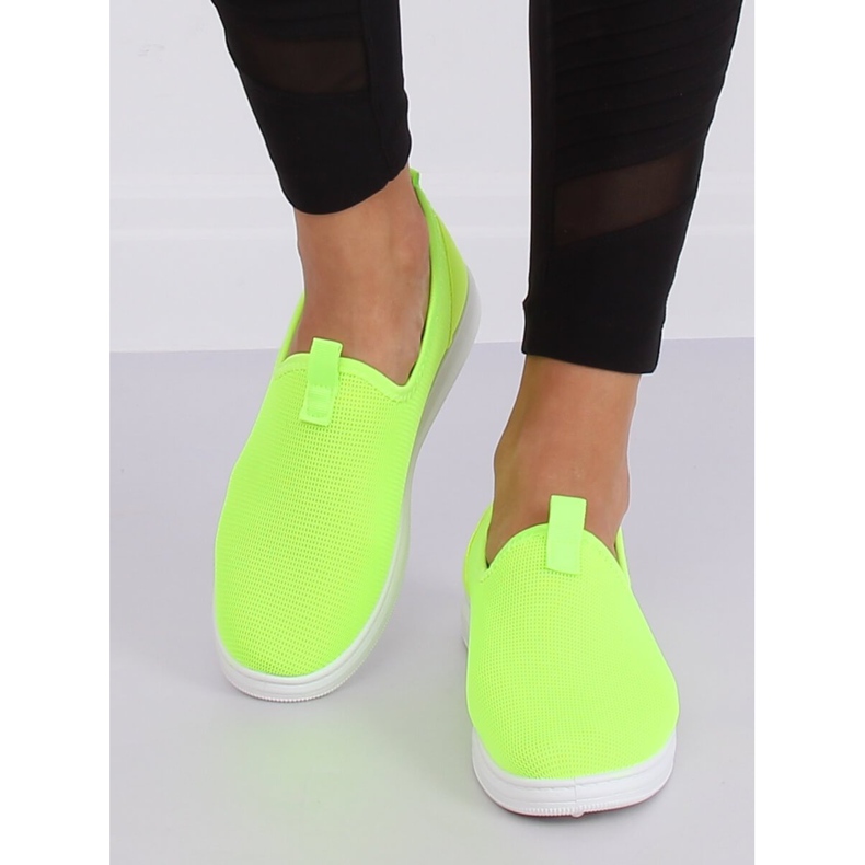 1066 Green neon slip-on sneakers 2