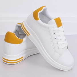 White CC-15 Yellow women's sneakers 1