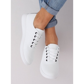Black and white lace-up sneakers BB77 Black 1