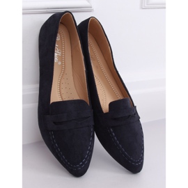 Women's navy blue loafers CH-1M6 Blue 1