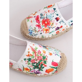 Floral women's espadrilles JH91P White multicolored 1