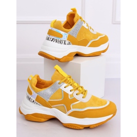 Yellow sports shoes for women C-3127 Yellow 1