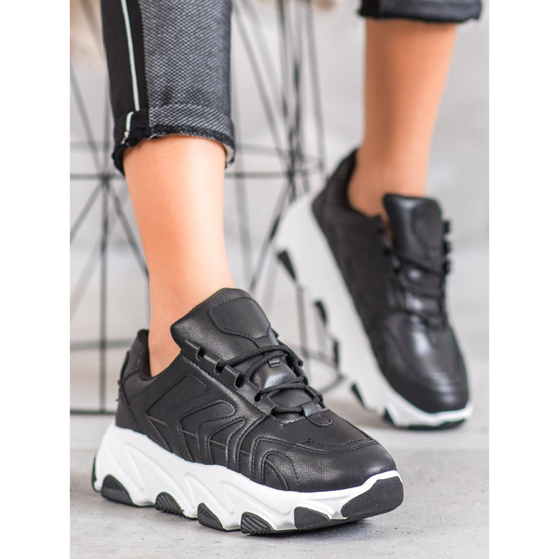 Bella Paris Lace-up Sneakers black 1 Bella Paris Lace-up Sneakers black 1