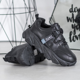 Bella Paris Lace-up Black Sneakers 1