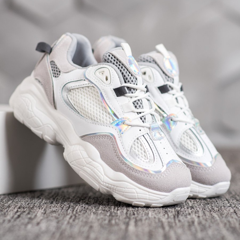SHELOVET Sneakers With Mesh white multicolored 1