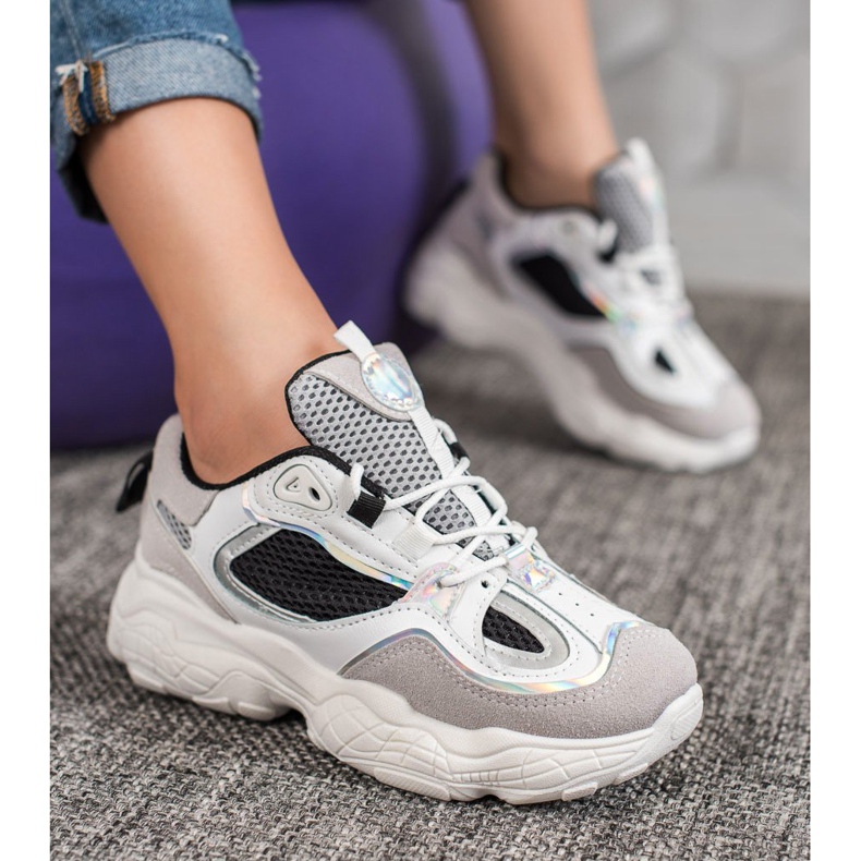 SHELOVET Sneakers With Mesh multicolored 2